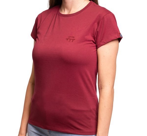 Црвен цвете бордо женска