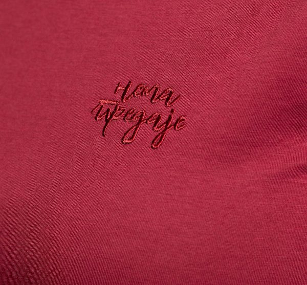 Црвен цвете бордо женска