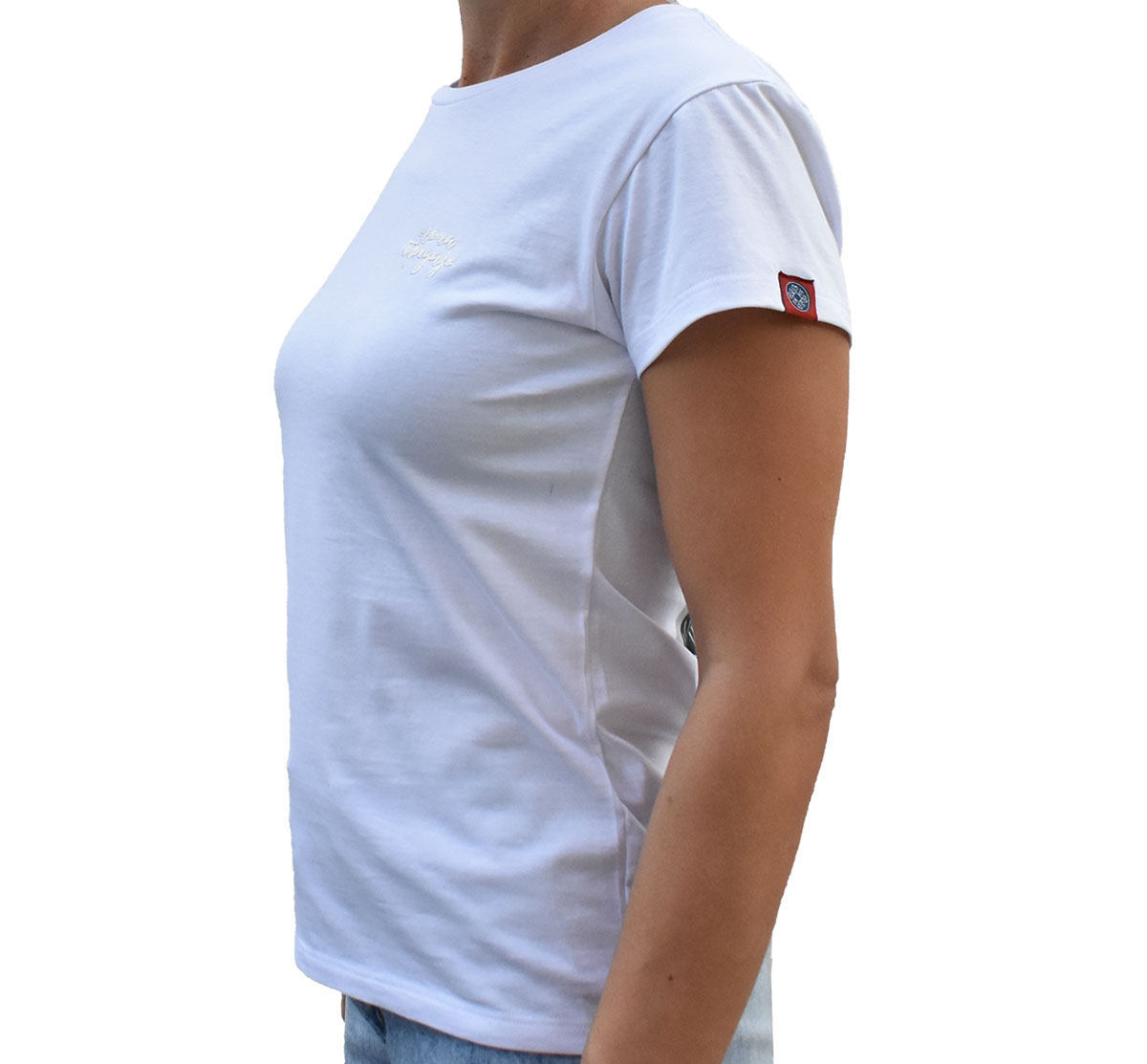 црвен-цвете-мајица-женска-бела