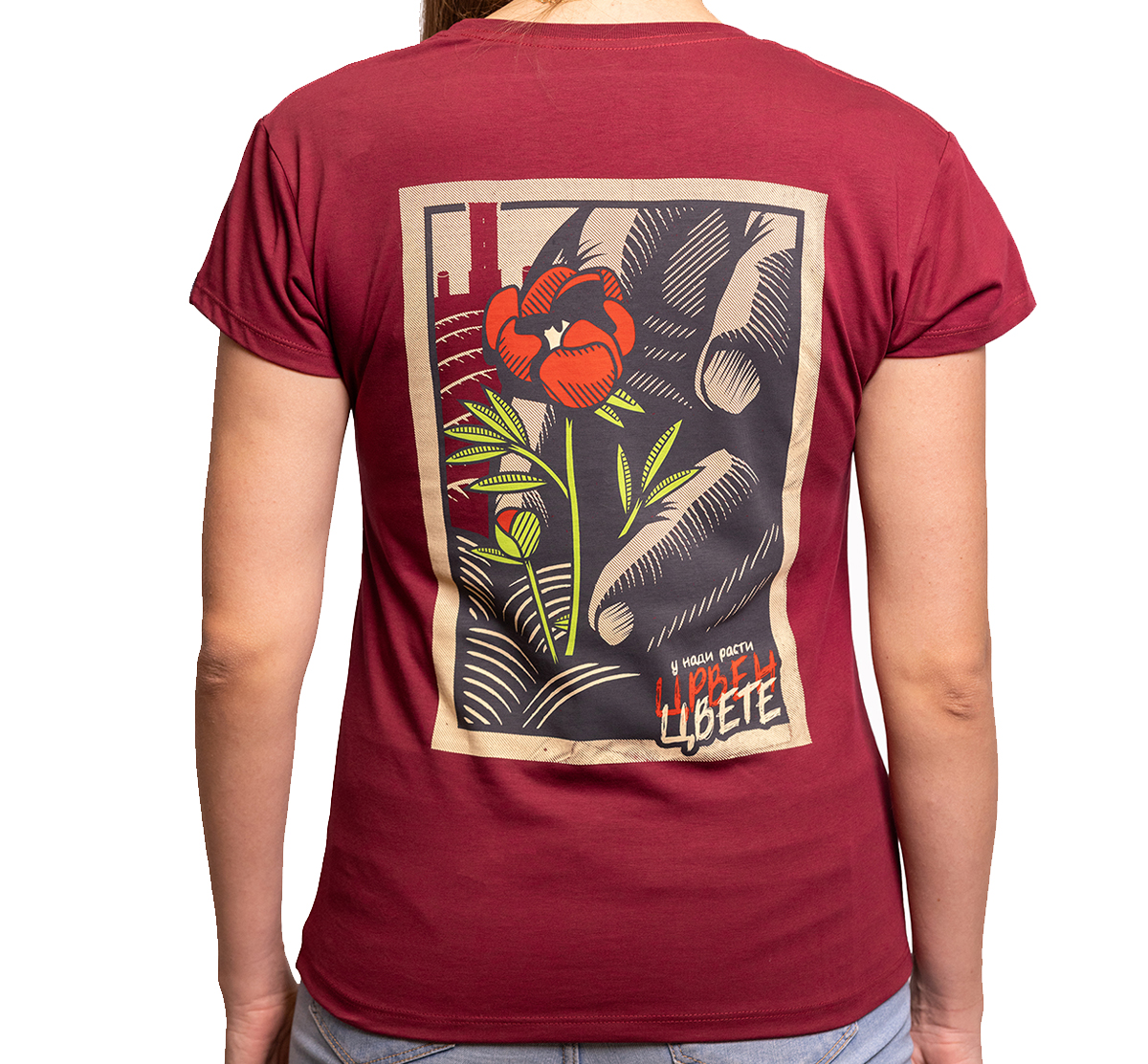 црвен цвете мајица женска леђа бордо црвен-цвете-мајица-женска-леђа-бордо.jpg