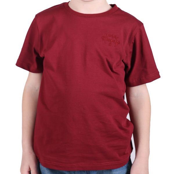 crven cvete decija majica bordo