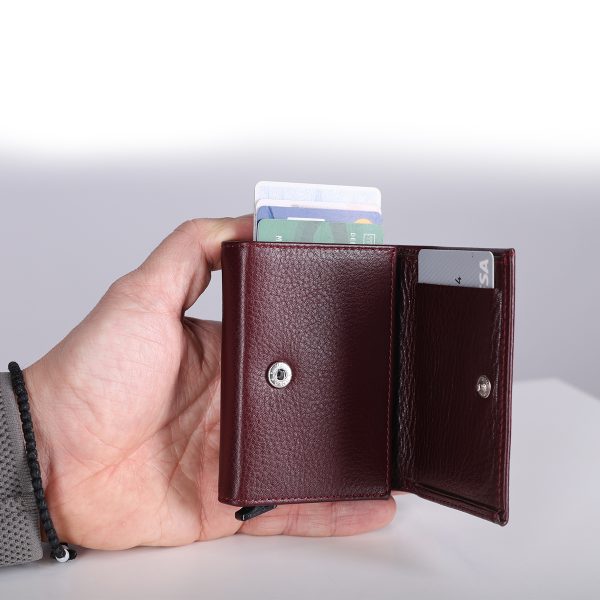Бордо кожни новчаник - картице