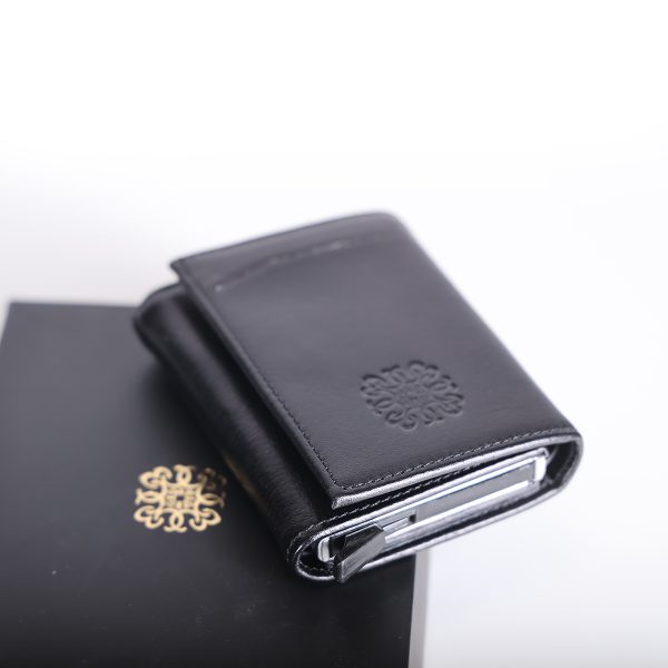 muski crni kozni novcanik ornament