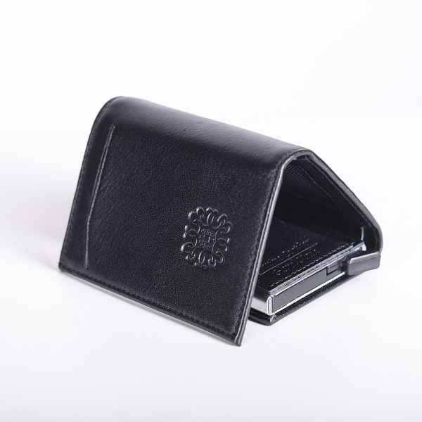 Црни кожни новчаник - картице